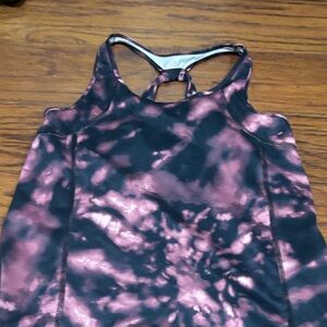 Pink and Black Tie-Dye Tank Top